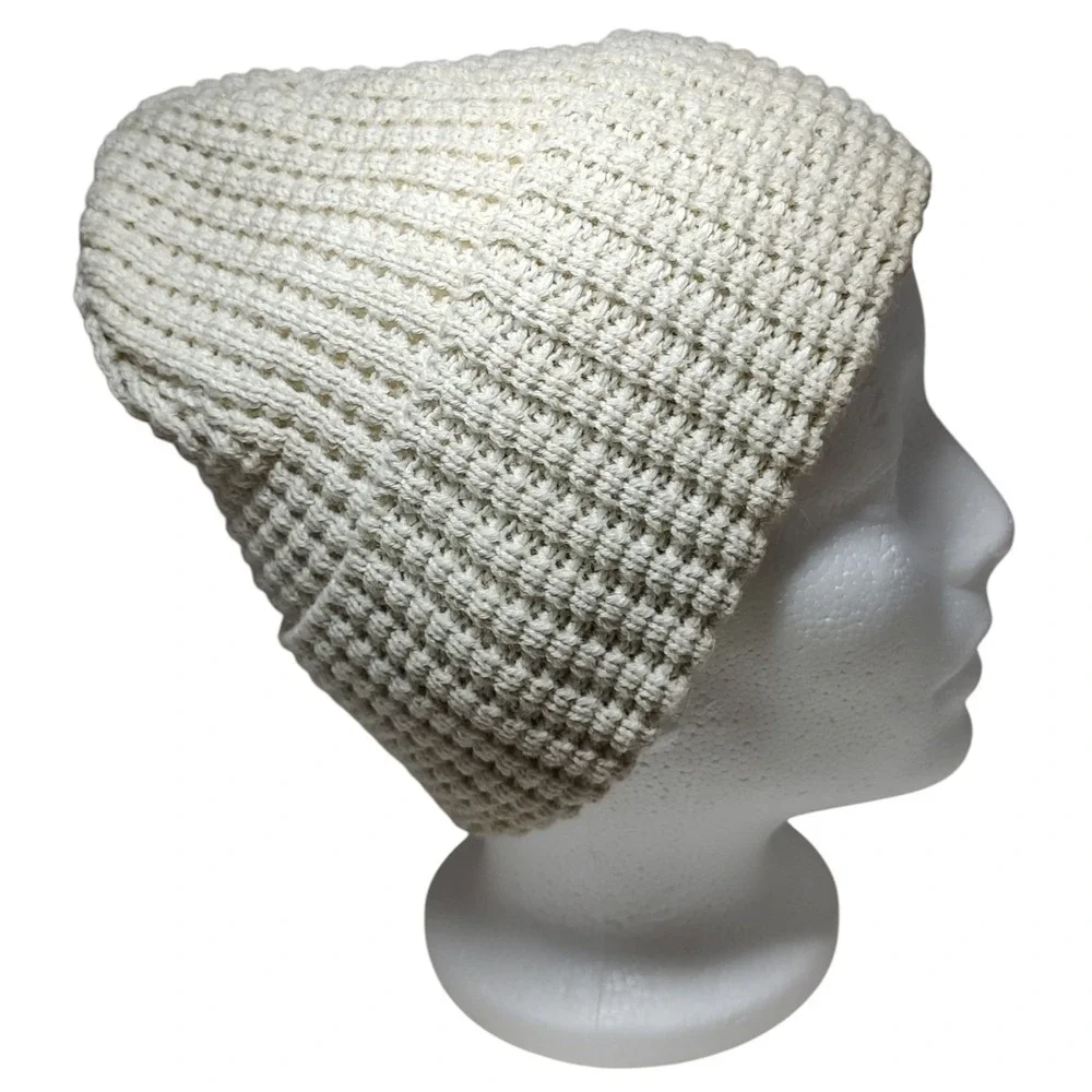 Mountain Hardware Beanie Hat Mini Cable Knit Beige Womens One Size‎ Wool Blend
